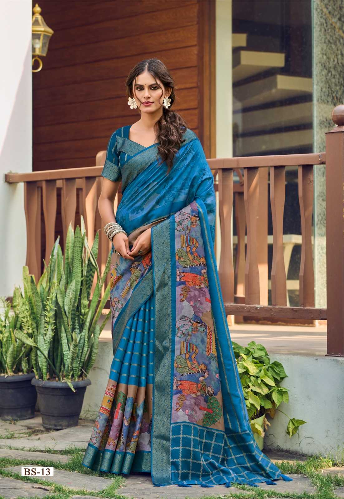 Buddeleia Handloom Silk Soft Saree