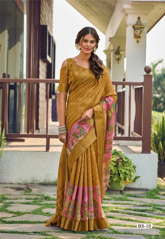 Buddeleia Handloom Silk Soft Saree