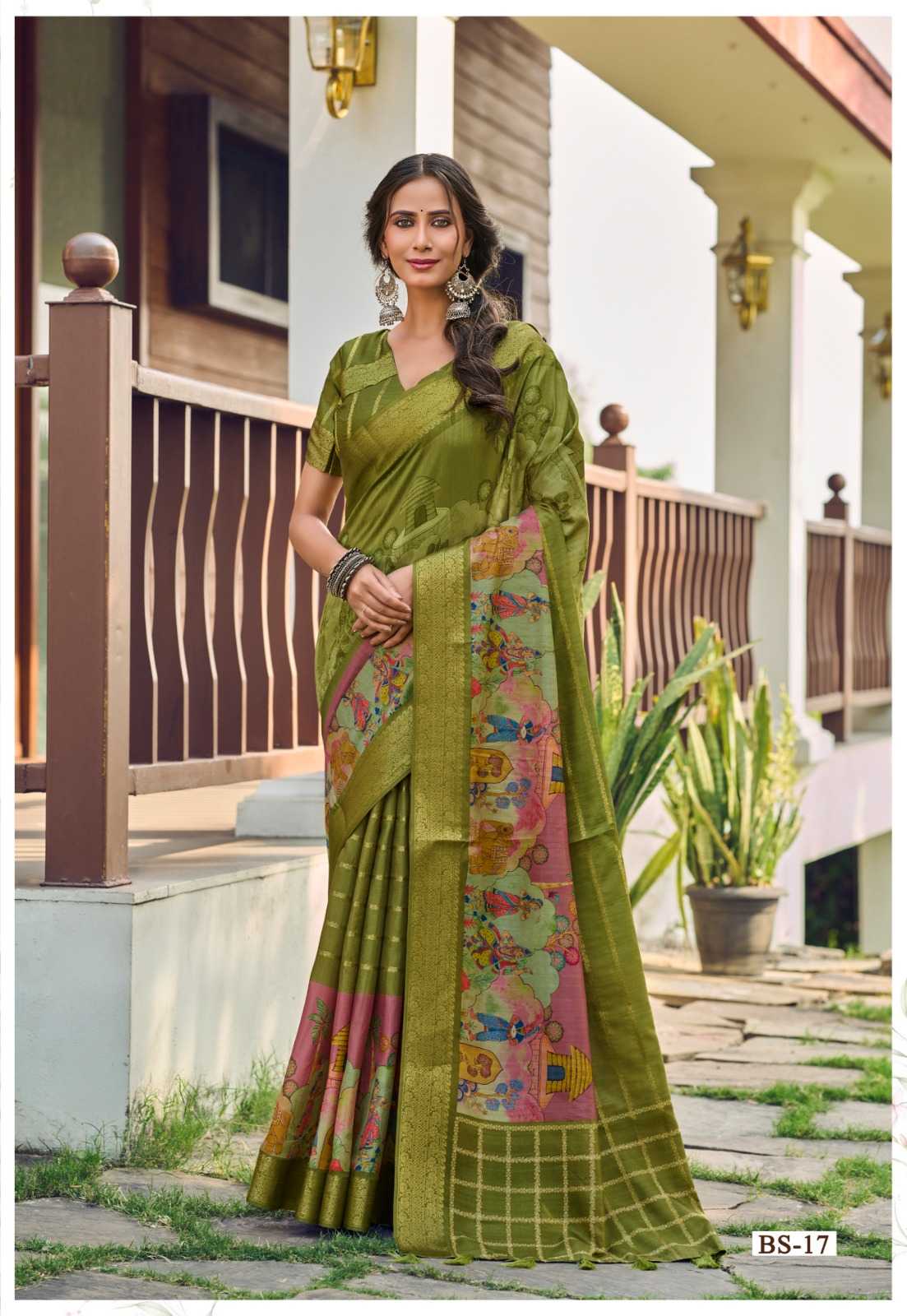 Buddeleia Handloom Silk Soft Saree