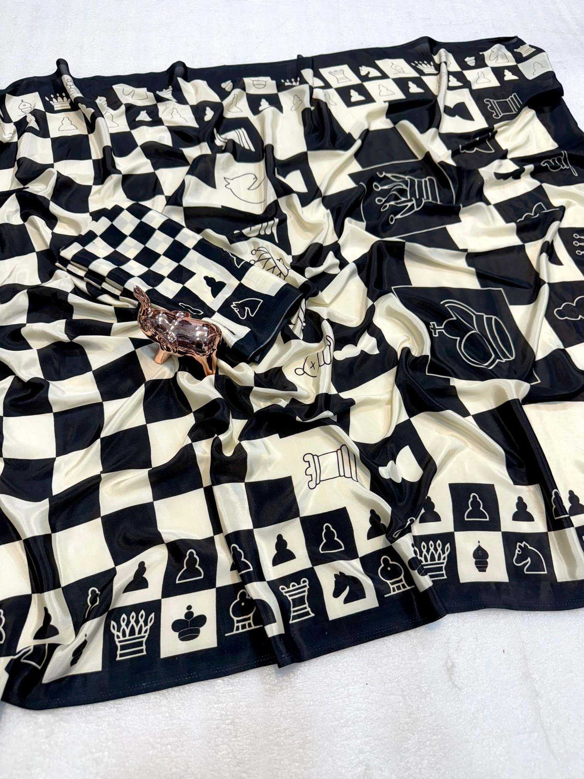 Chess Satin Printed Saree