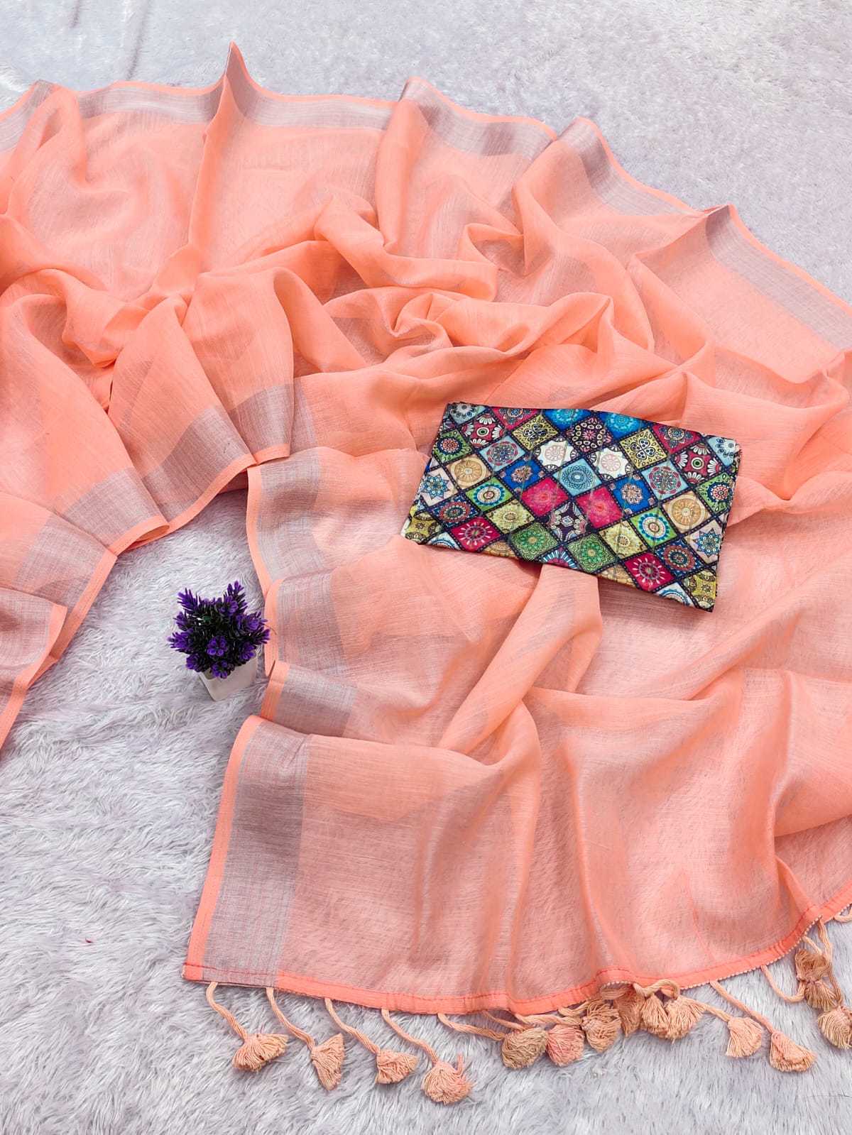 Cool Linen Cotton Designer Saree