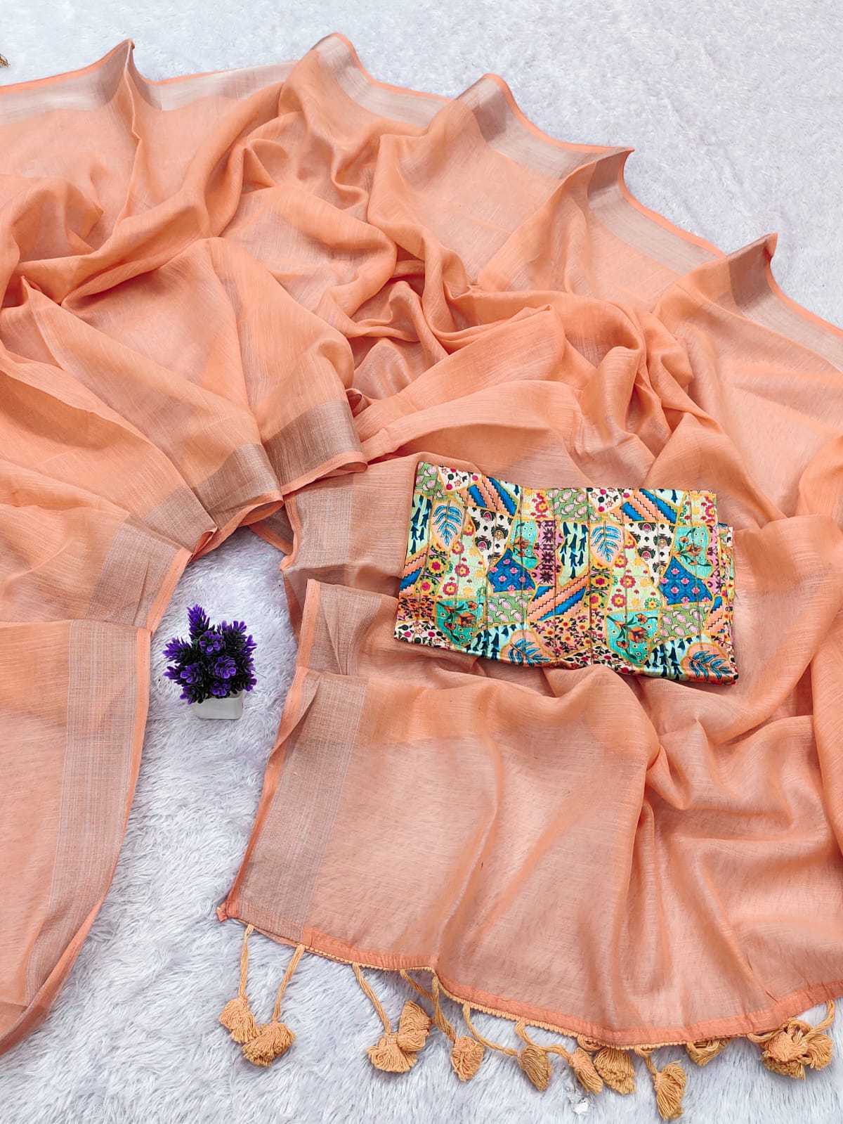 Cool Linen Cotton Designer Saree