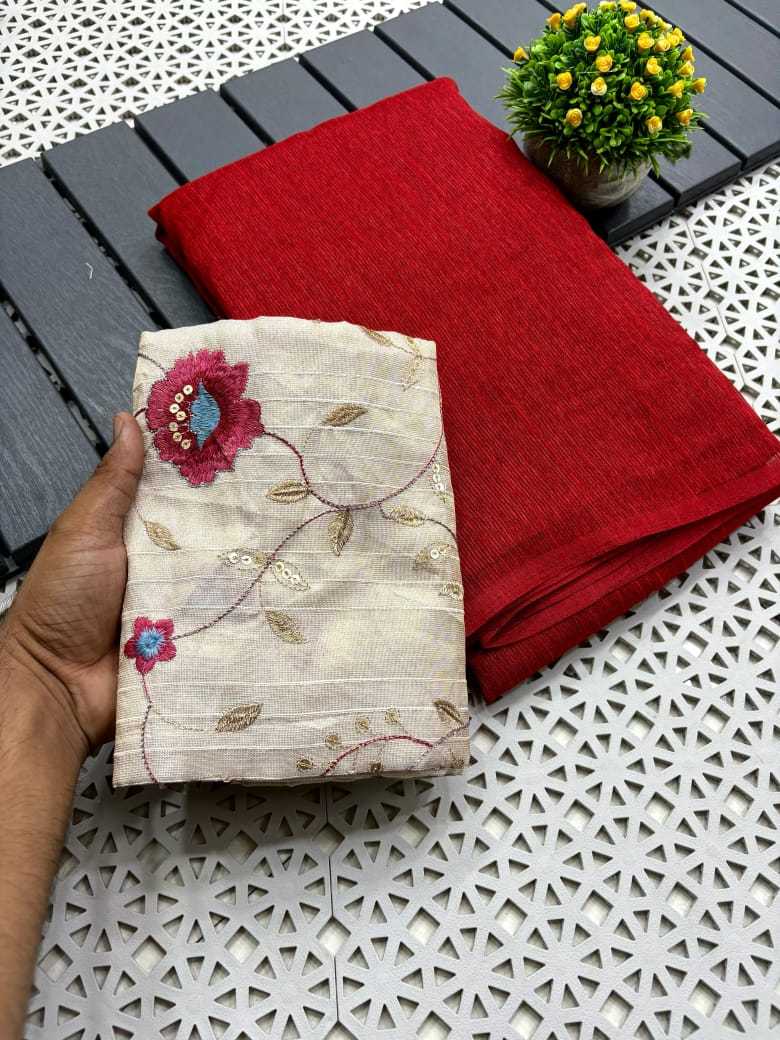 Cotton Designer Saree in Mustard