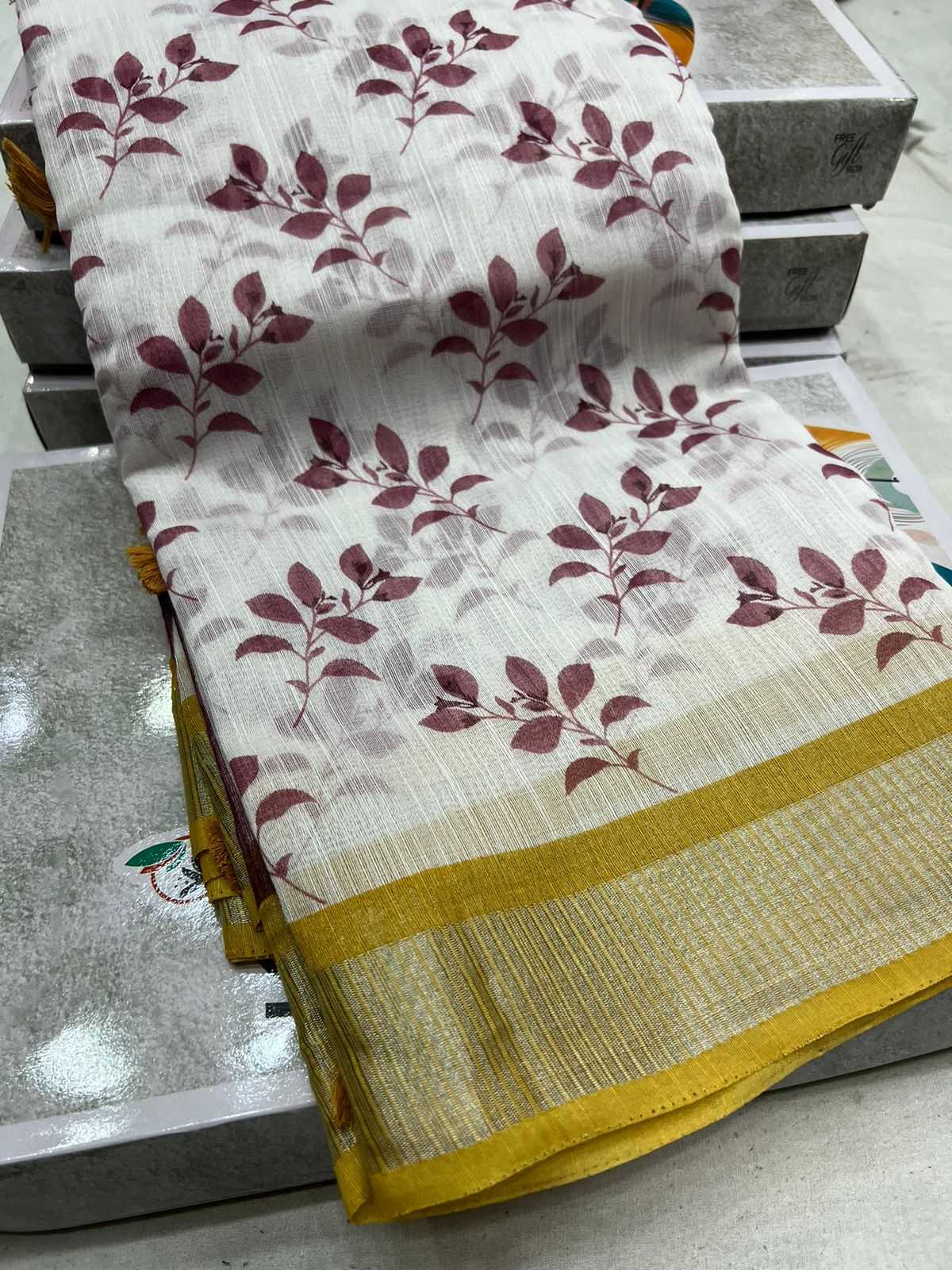 Gangubai Linen Designer Saree
