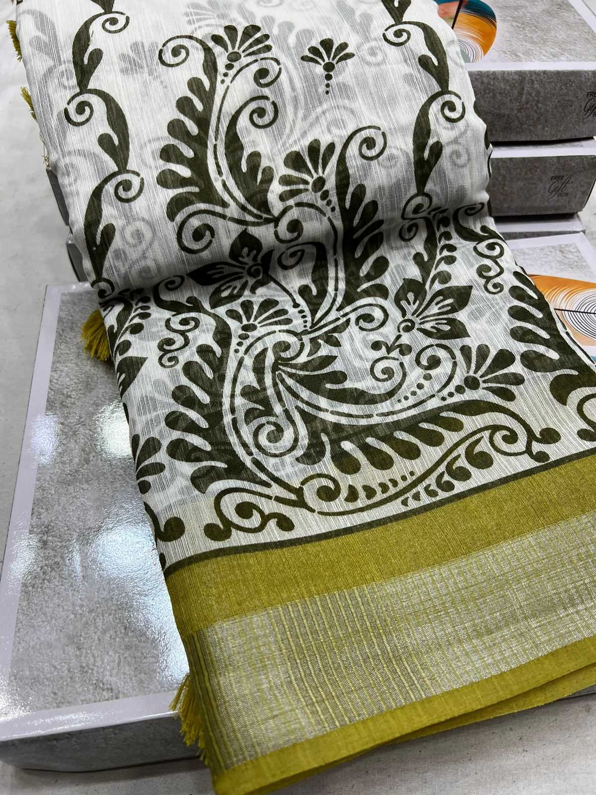 Gangubai Linen Designer Saree