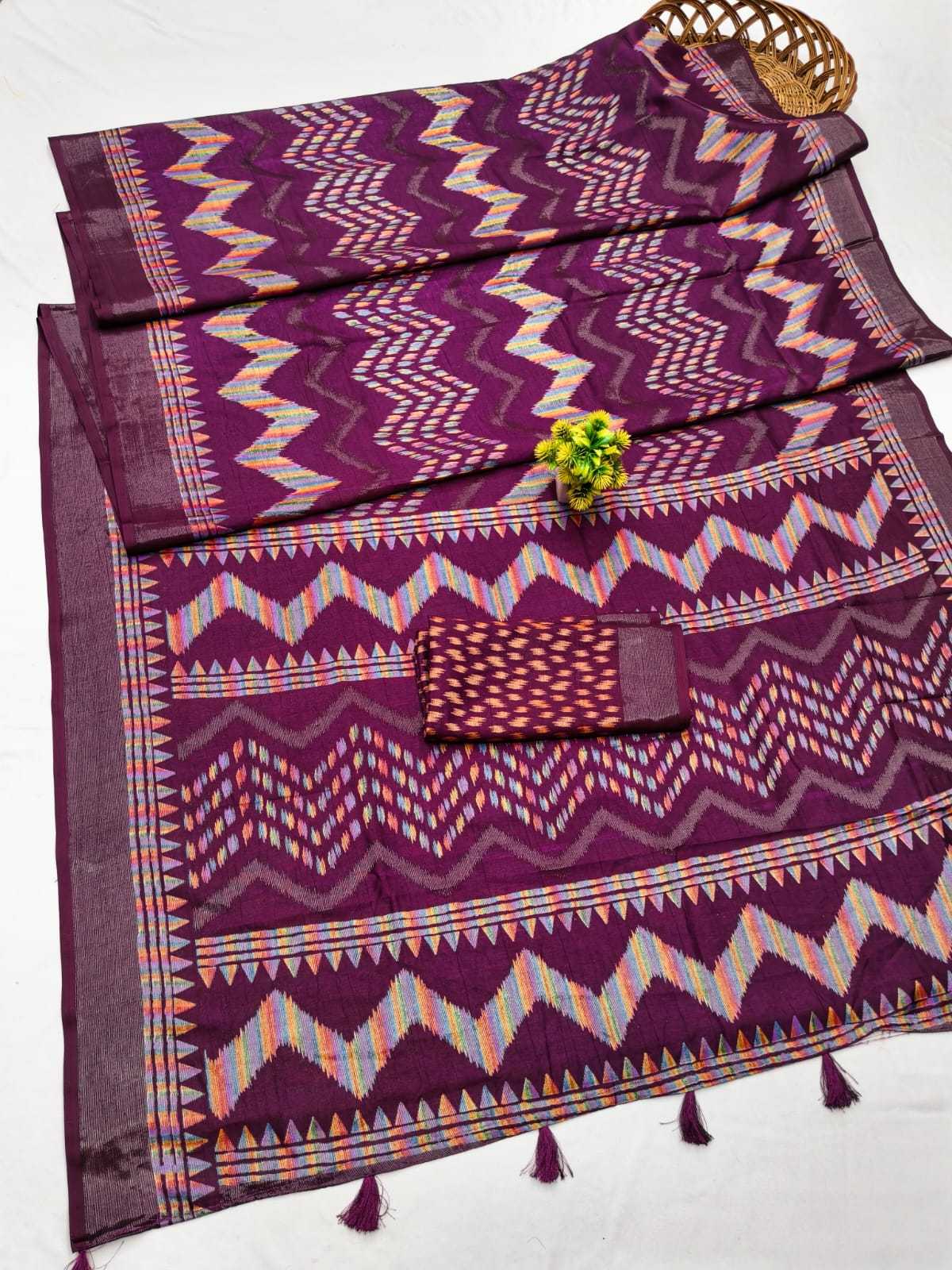 Komal Cotton Printed Silk Saree