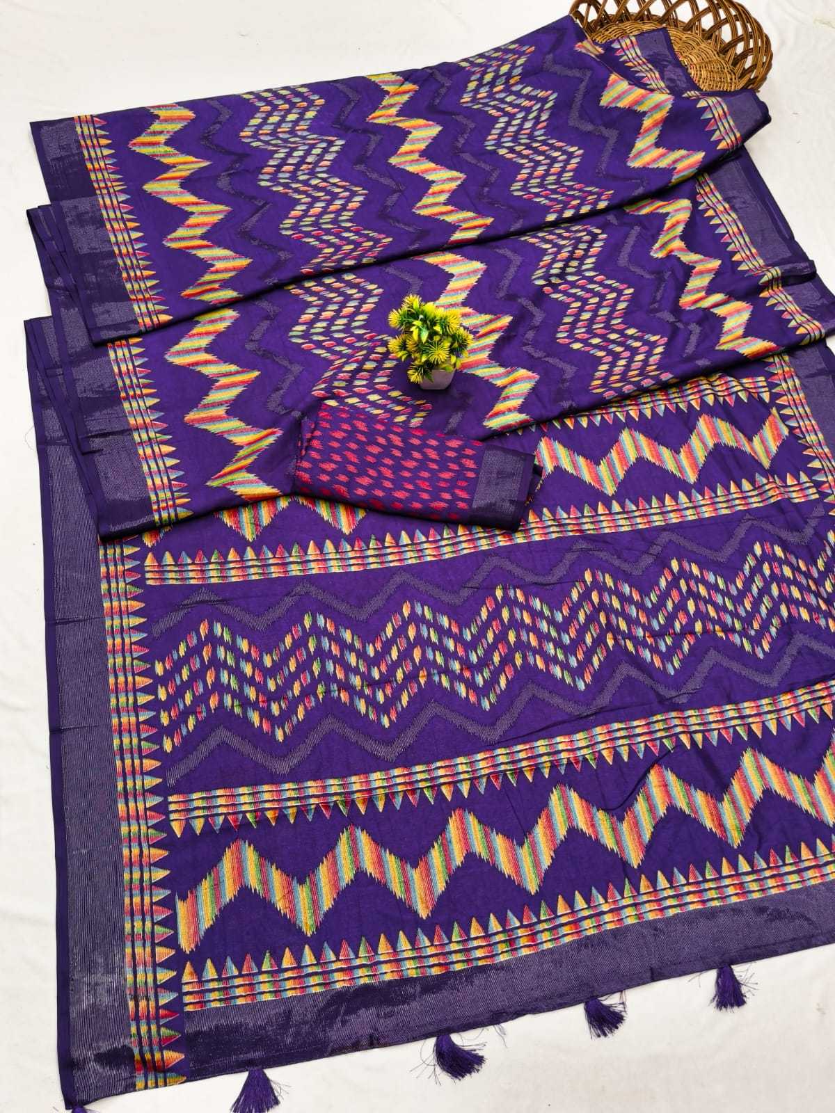 Komal Cotton Printed Silk Saree