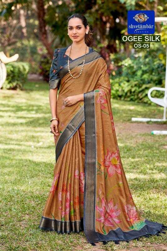 Ogee Soft Cotton Silk Saree