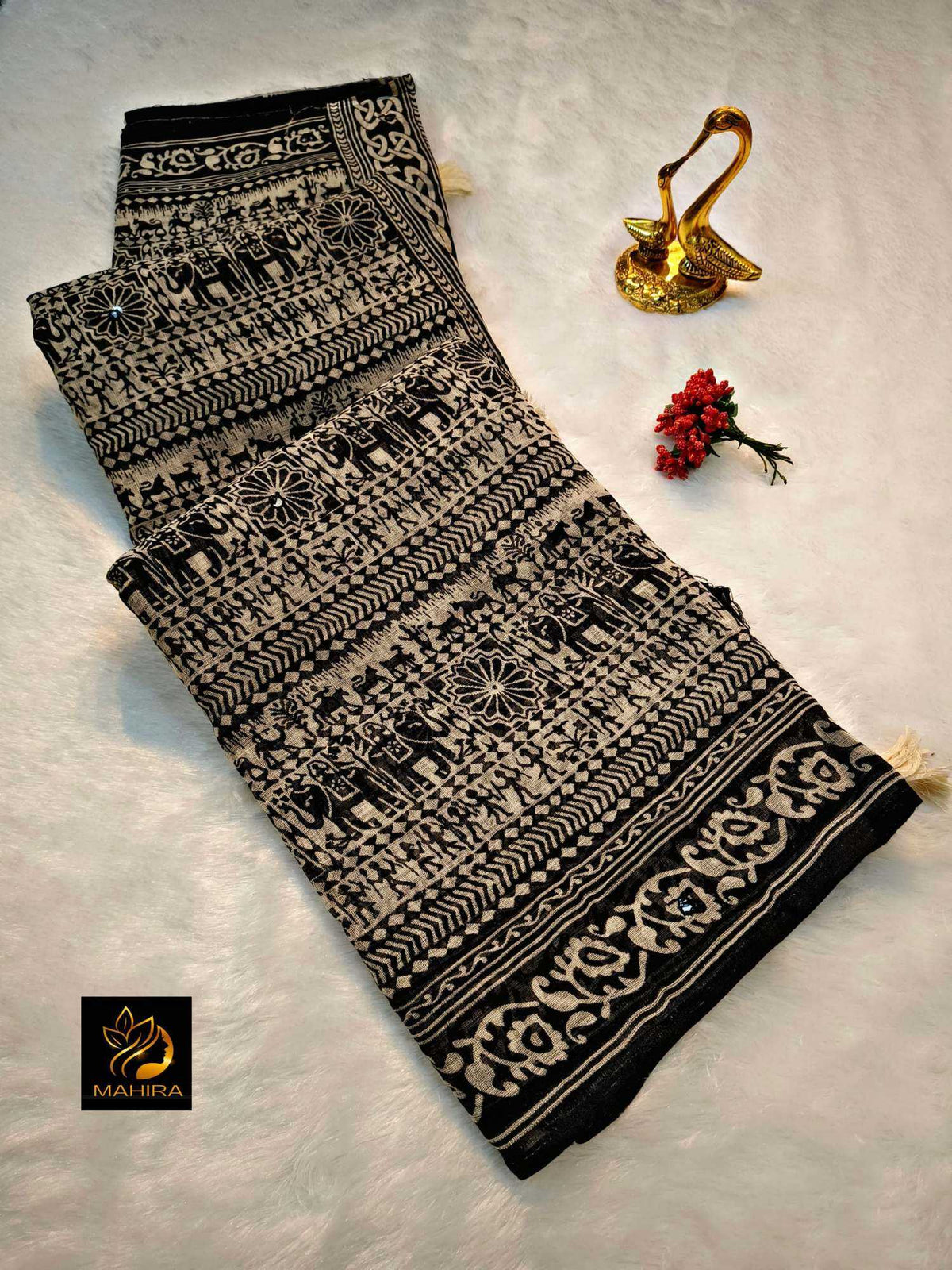 Pragati Linen Designer Saree
