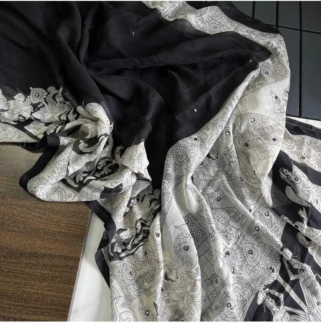 Purnima Linen Fancy Silk Saree