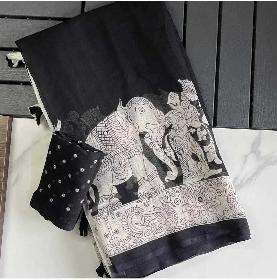 Purnima Linen Fancy Silk Saree