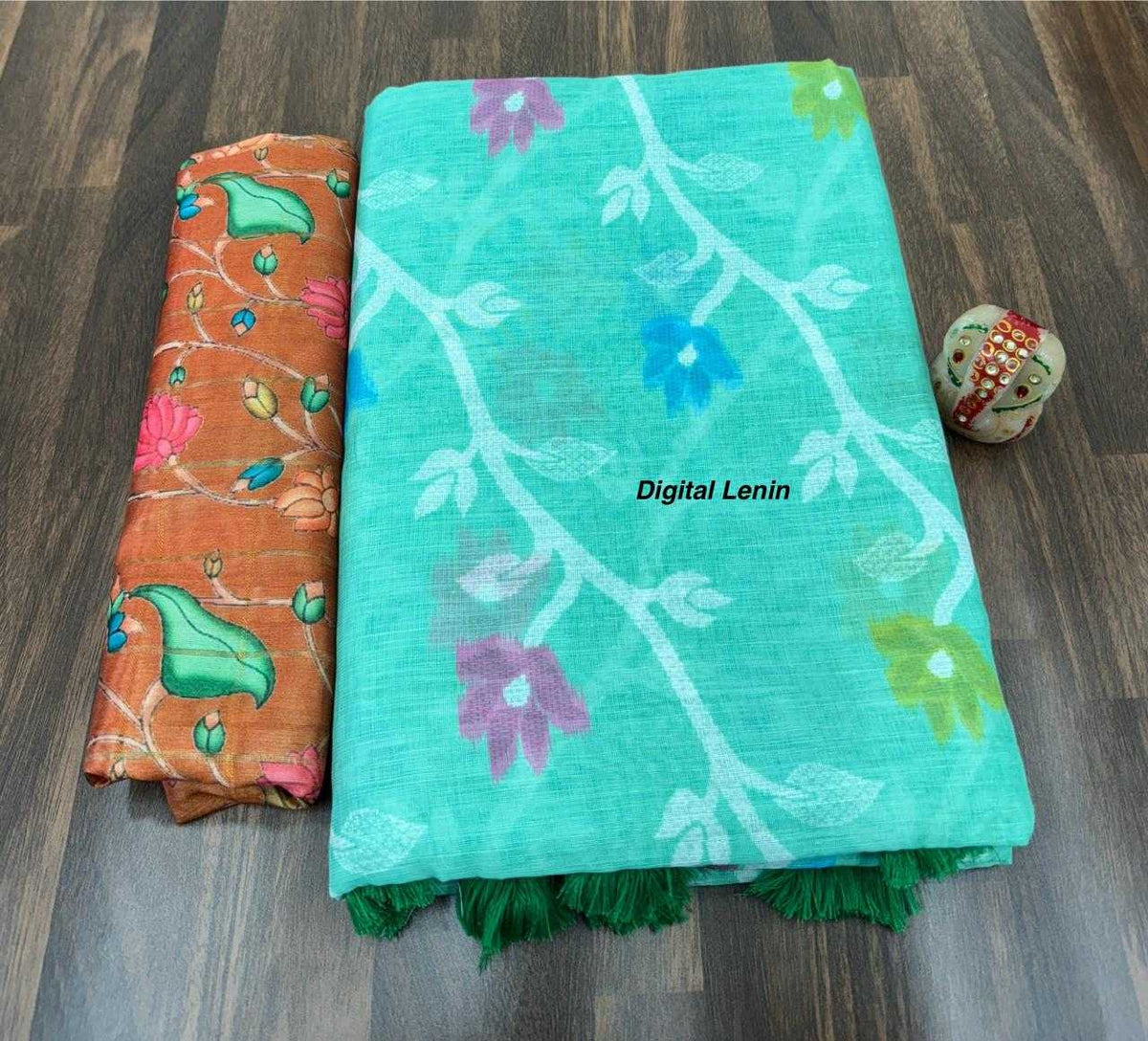 Ruchika Linen Designer Saree