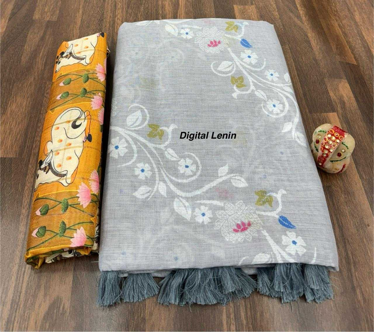 Ruchika Linen Designer Saree