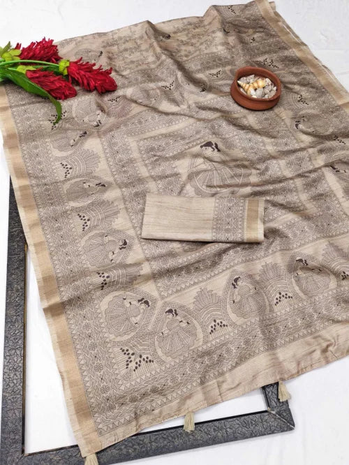 Slub Silk Traditional Saree