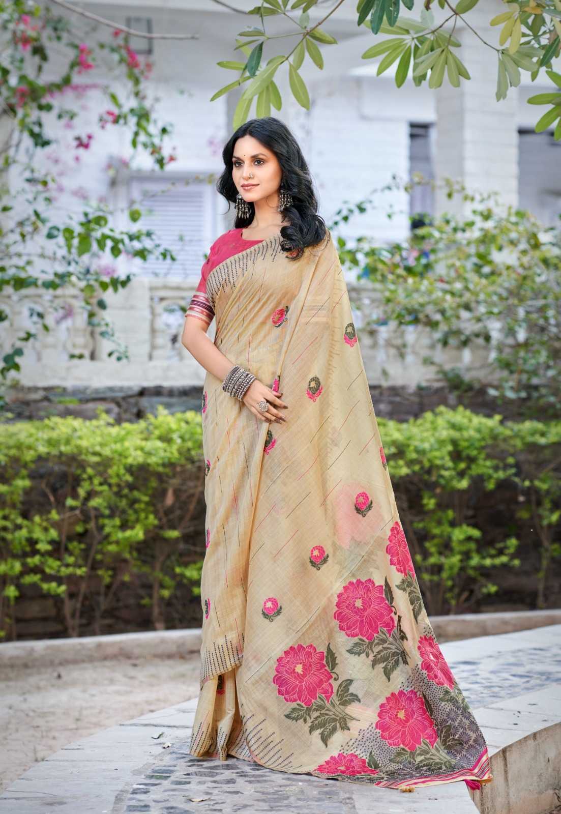 Soft Slub Silk Designer Saree