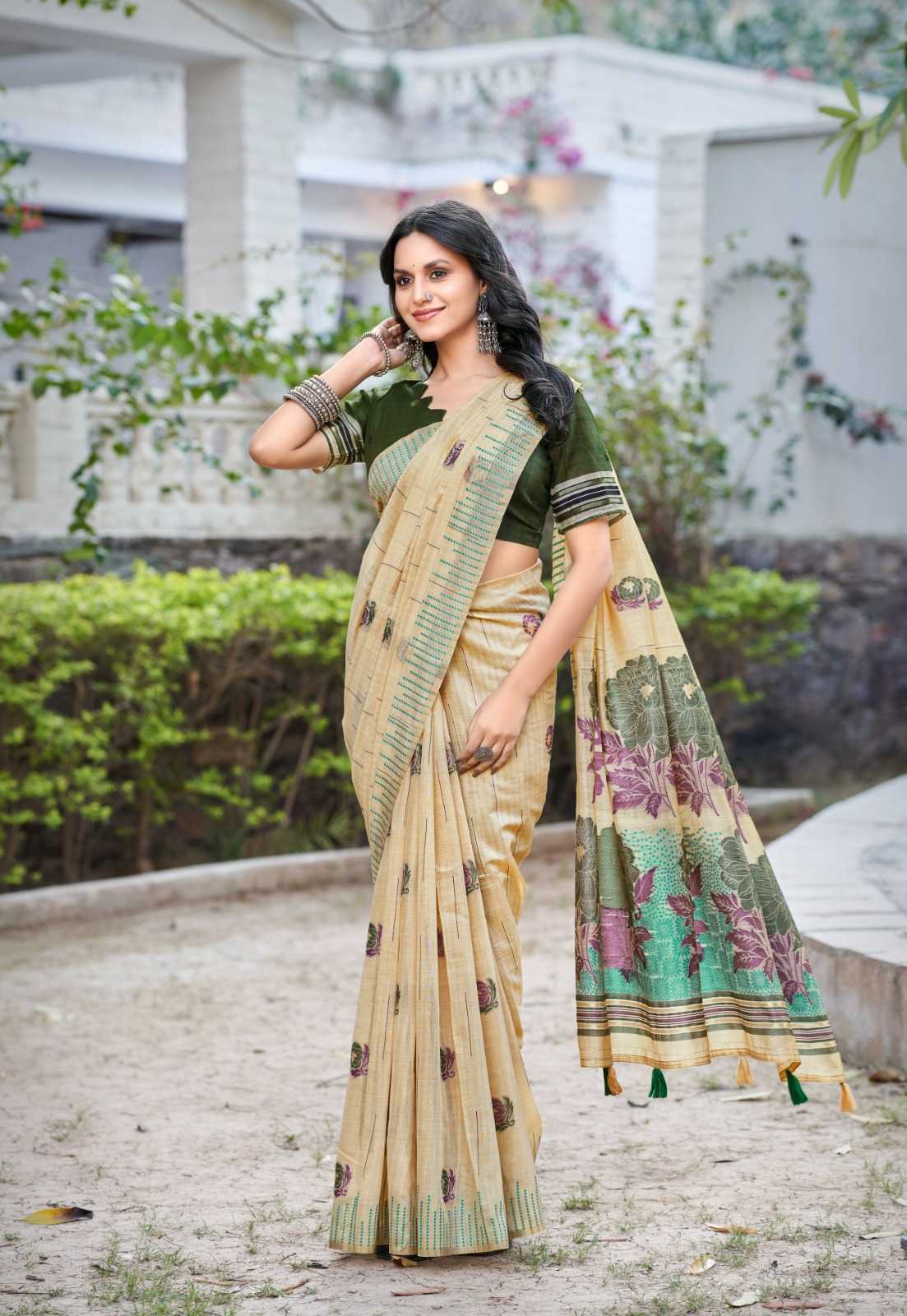 Soft Slub Silk Designer Saree