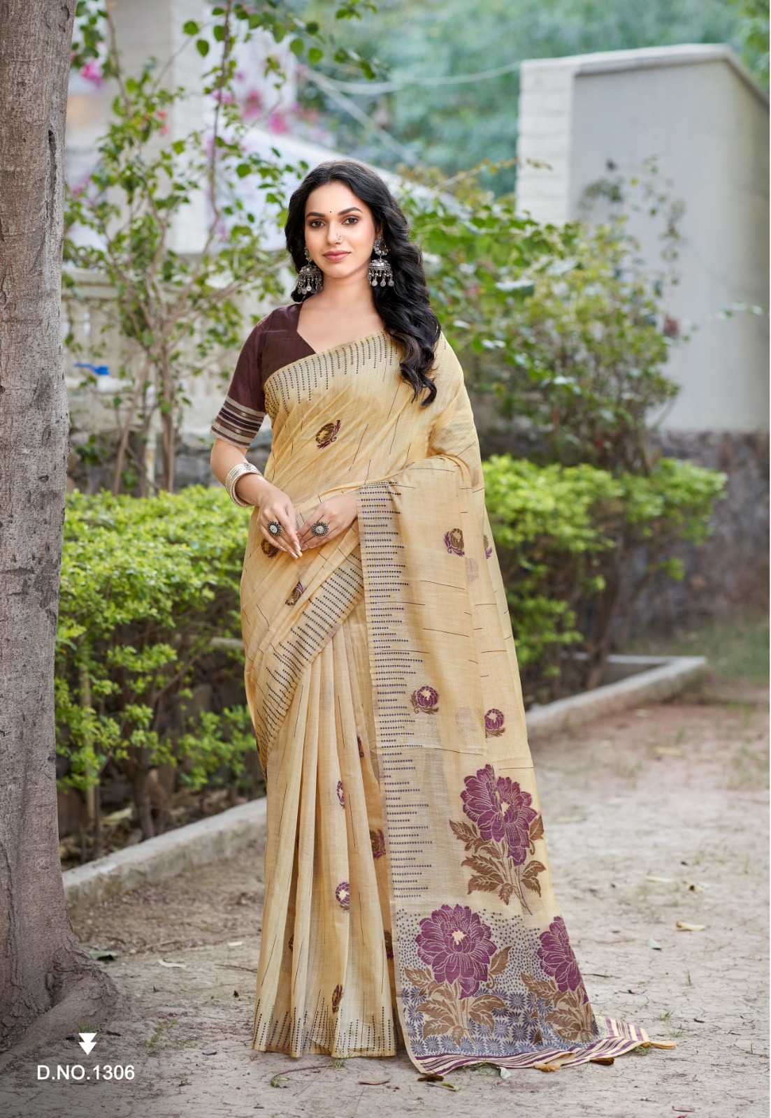 Soft Slub Silk Designer Saree