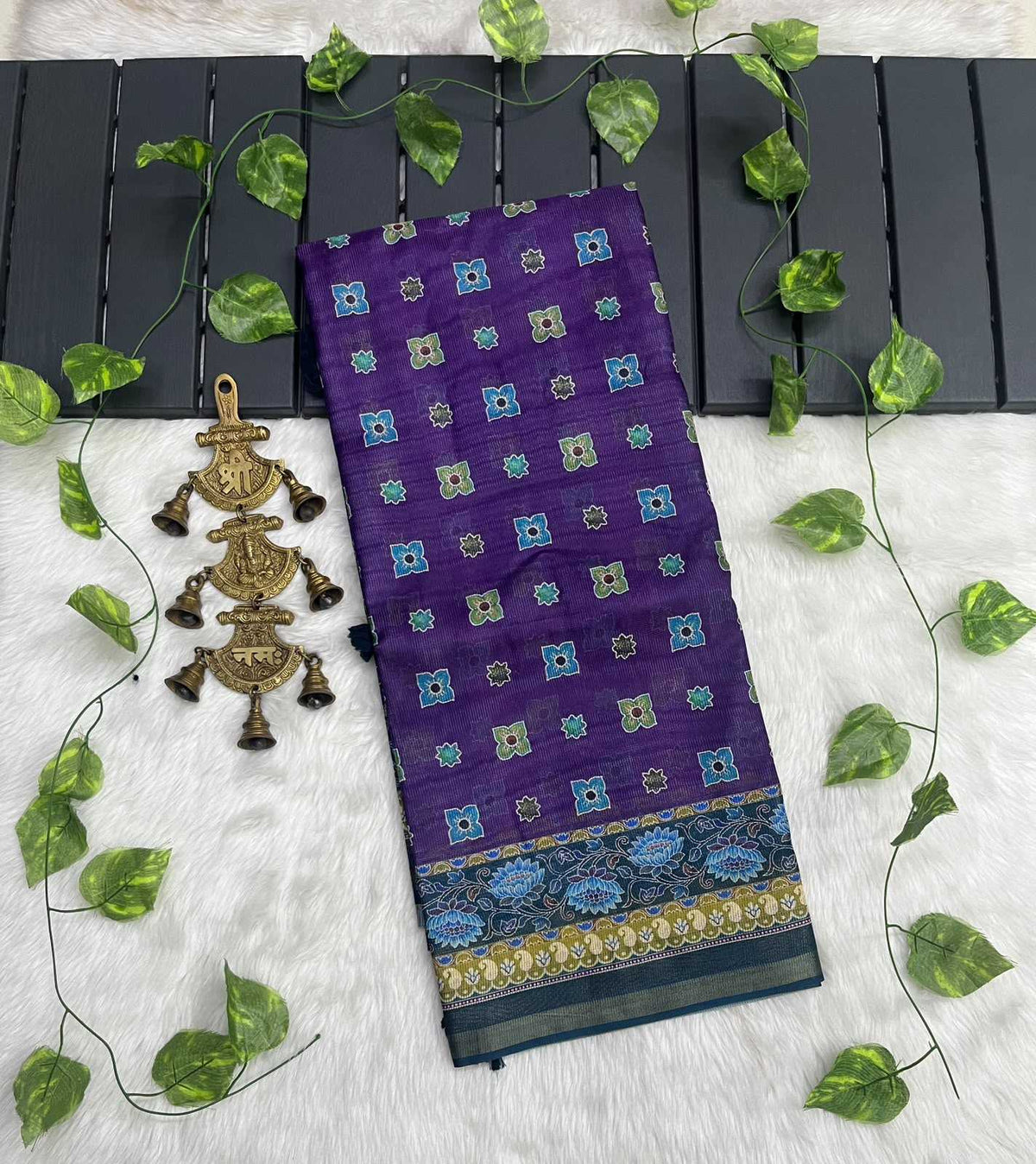 Vrandavan Prints Cotton Designer Saree