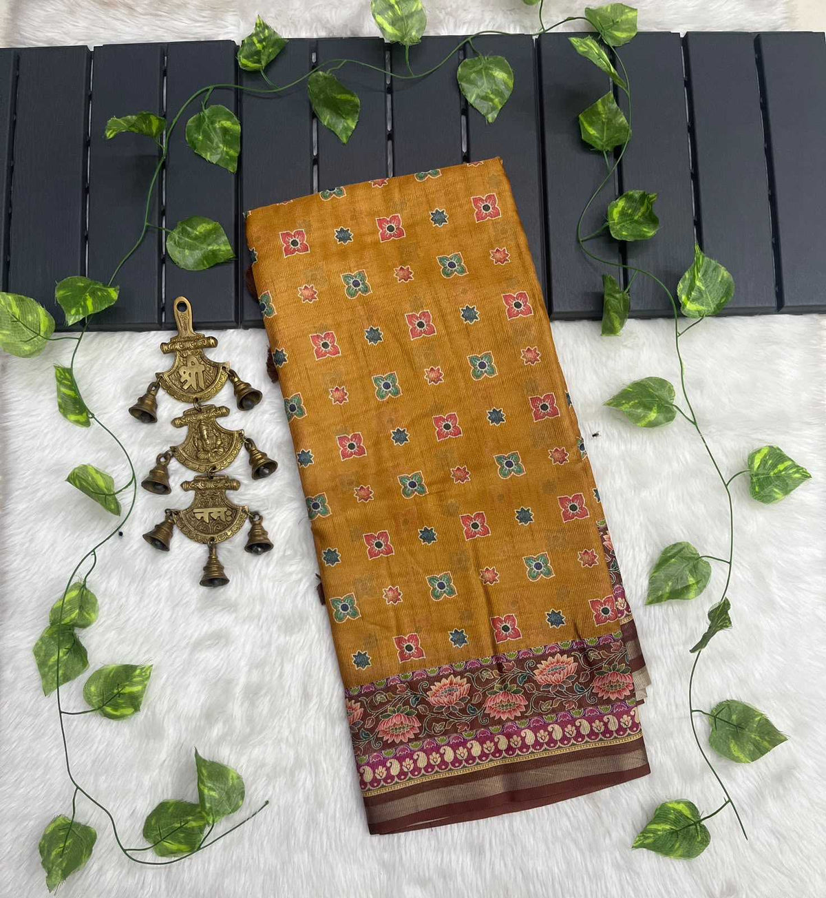 Vrandavan Prints Cotton Designer Saree