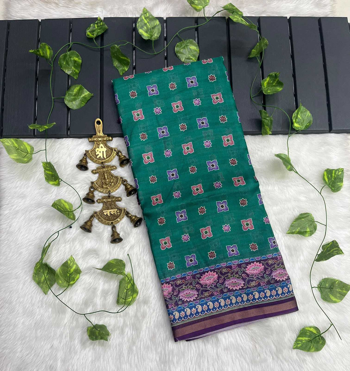 Vrandavan Prints Cotton Designer Saree