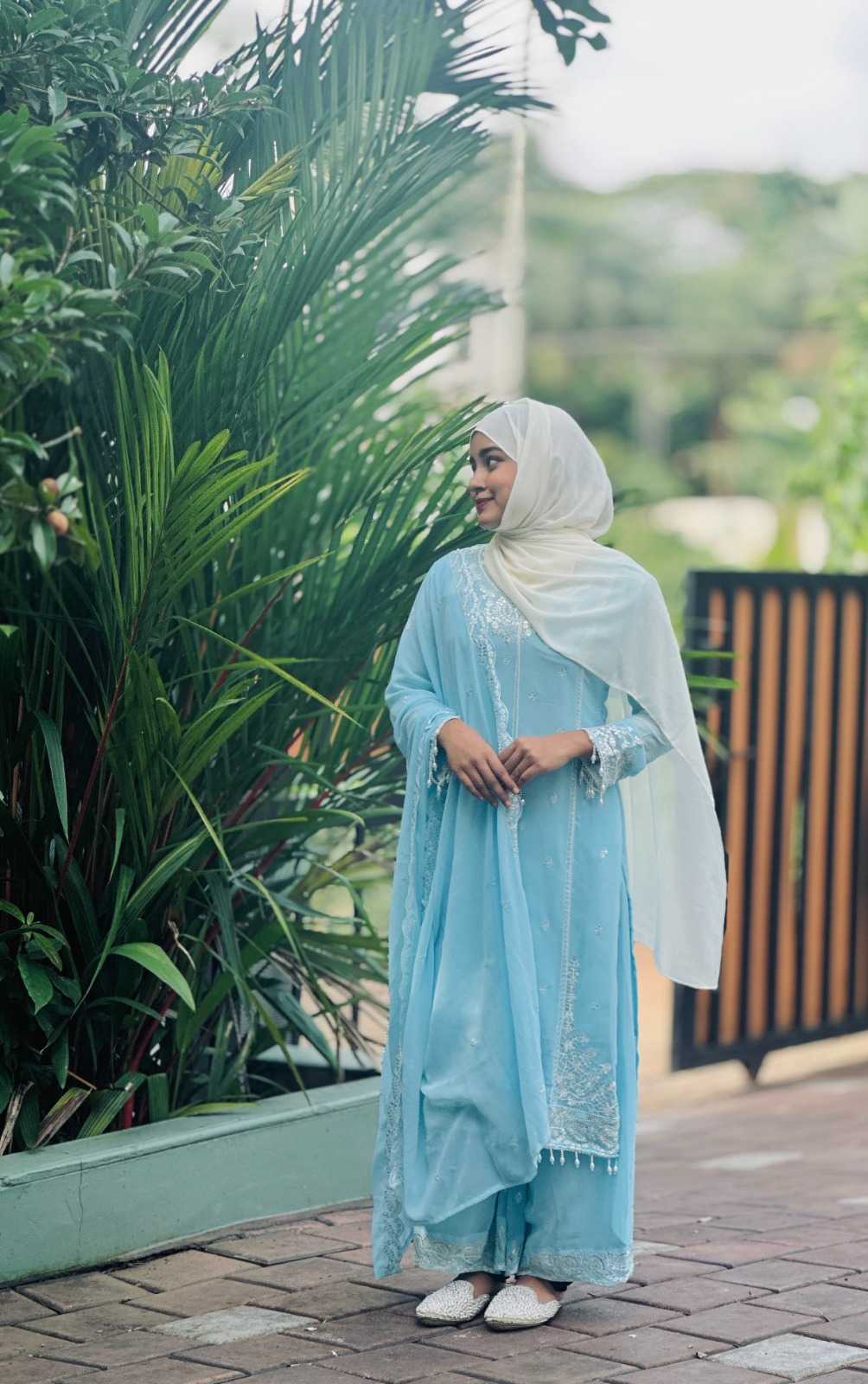 Faux Georgette Embroidery Suit