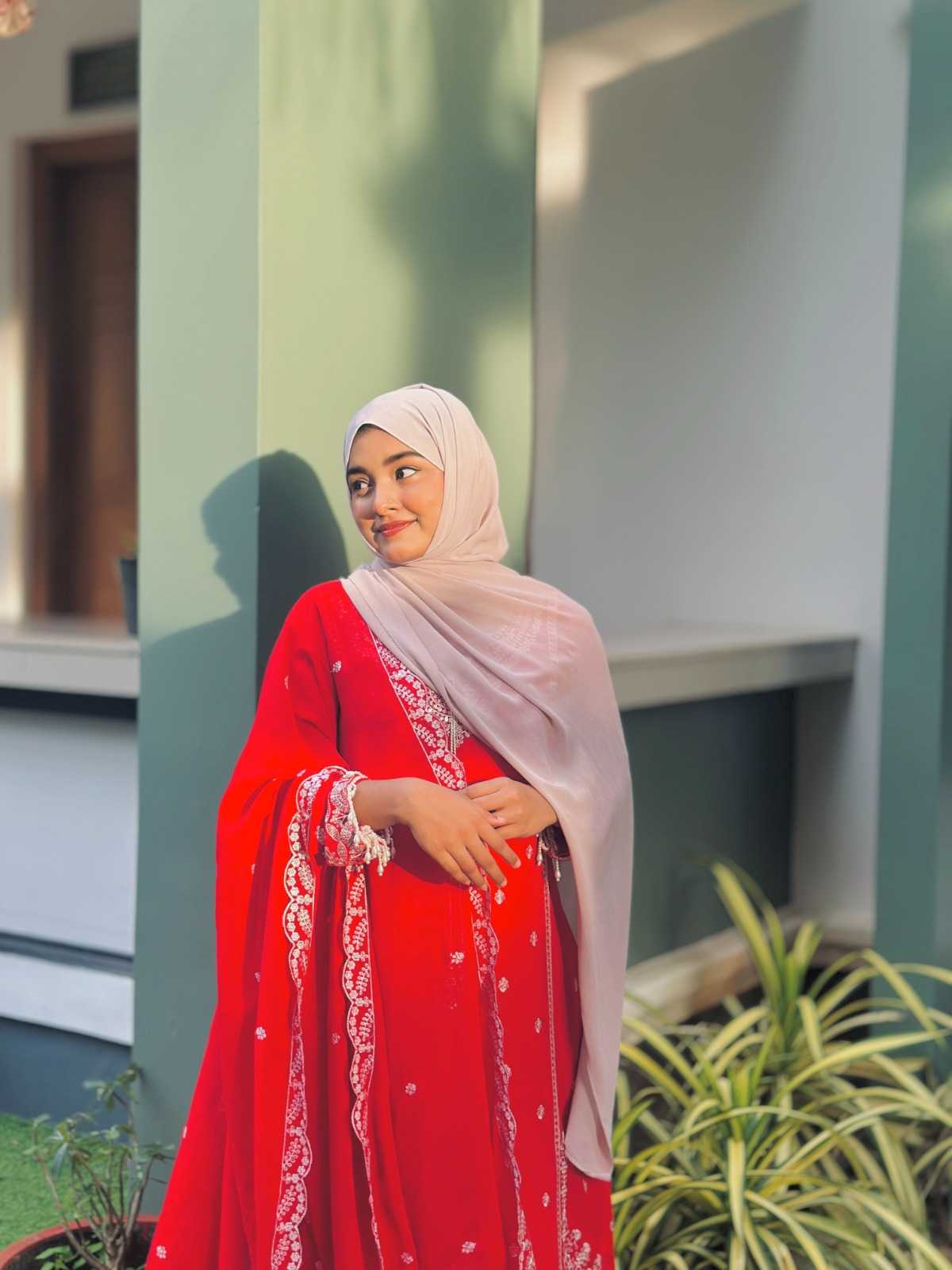 Faux Georgette Embroidery Suit