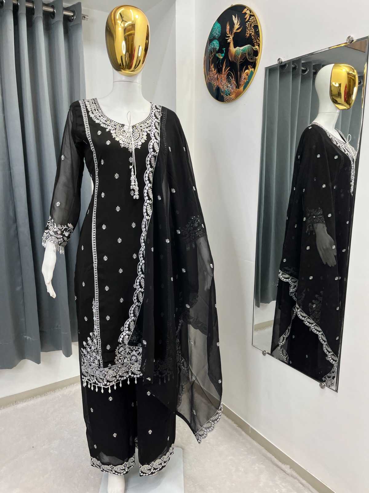Faux Georgette Embroidery Suit