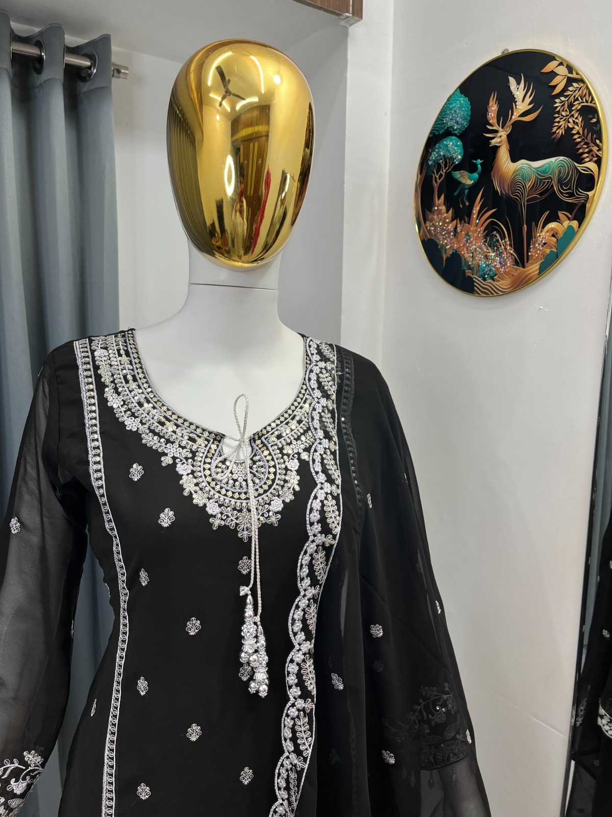 Faux Georgette Embroidery Suit