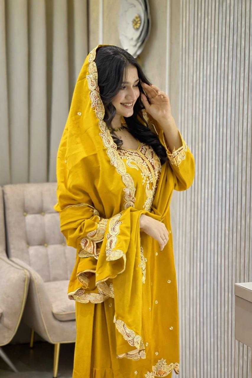 Chinon Silk Sharara Salwar Suit