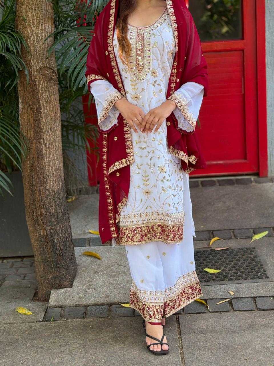 Faux Georgette Embroidery Suit