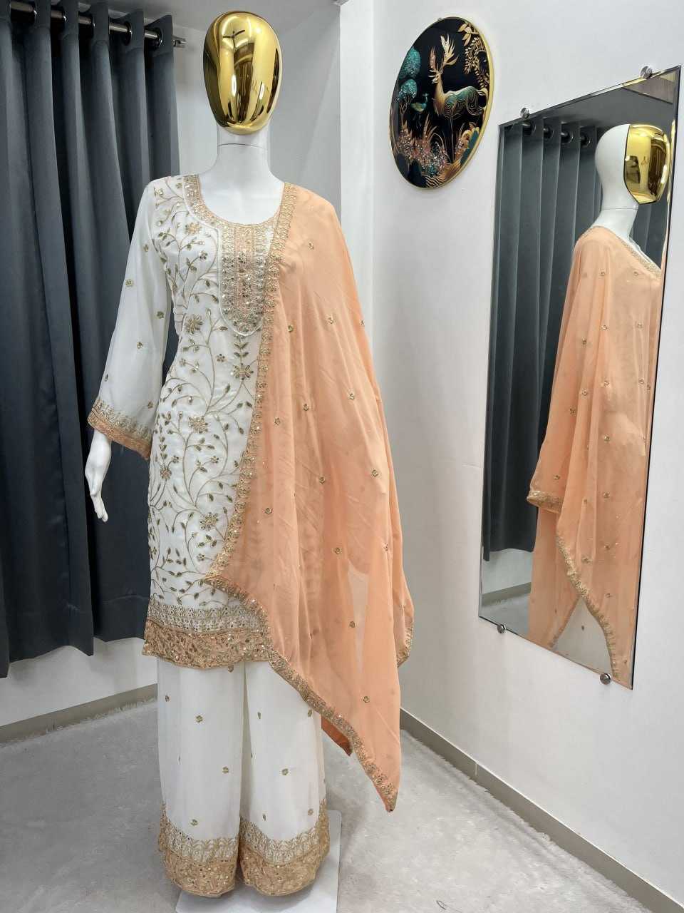 Faux Georgette Embroidery Suit