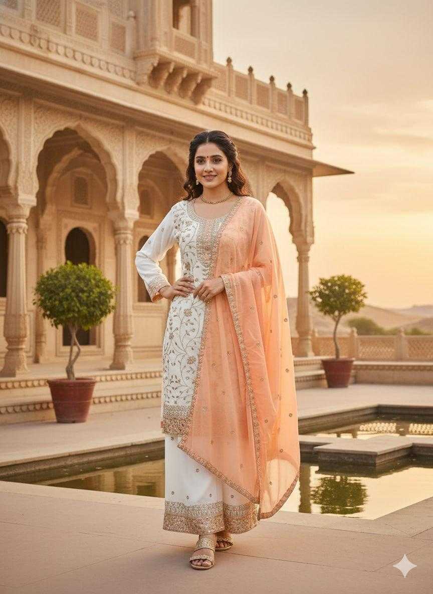 Faux Georgette Embroidery Suit