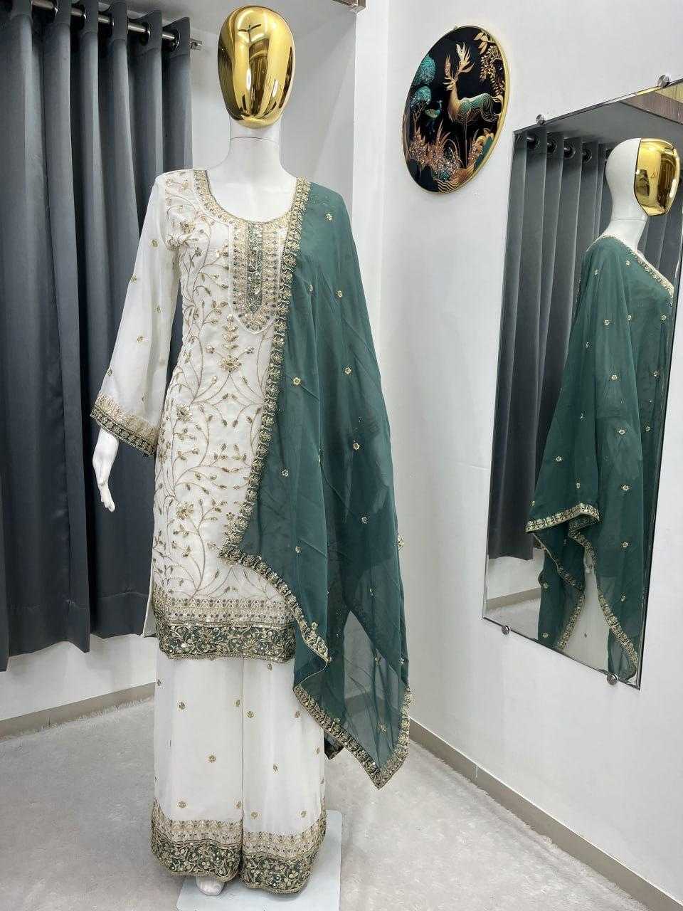 Faux Georgette Embroidery Suit