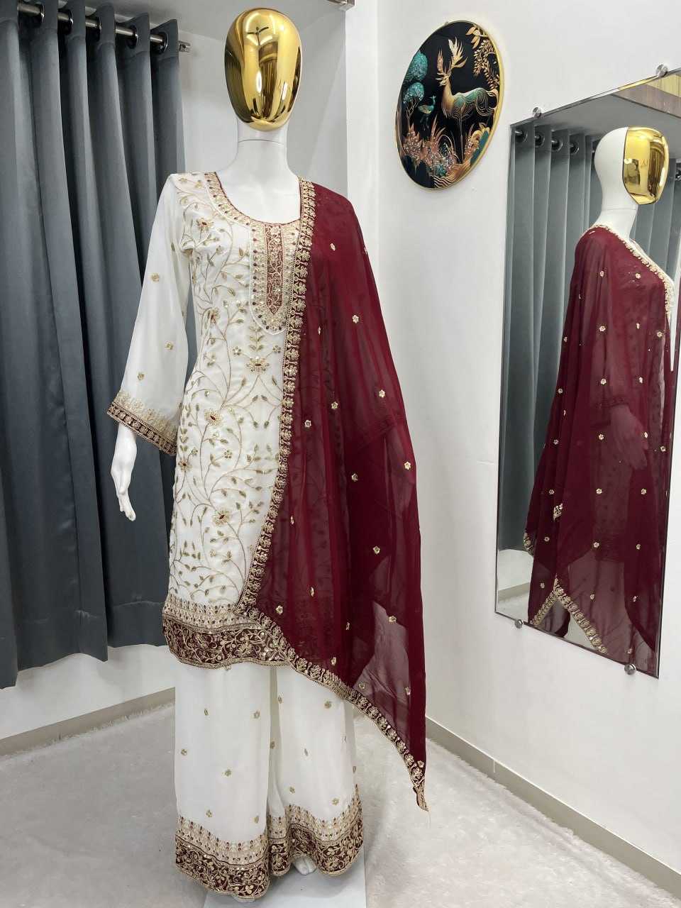 Faux Georgette Embroidery Suit