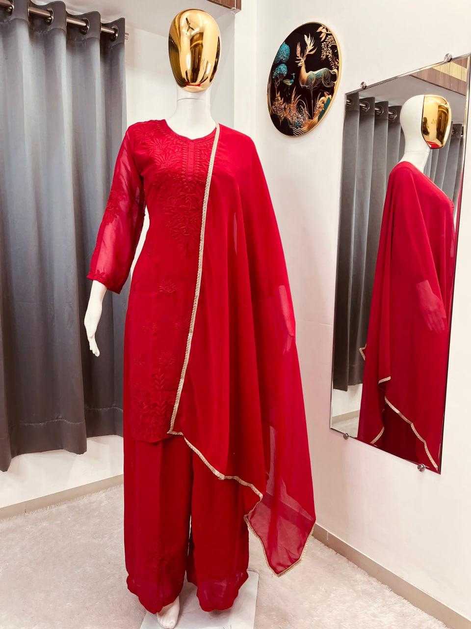 Faux Georgette Embroidery Suit