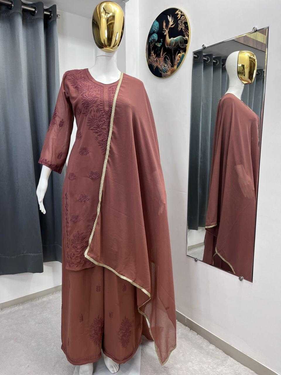Faux Georgette Embroidery Suit