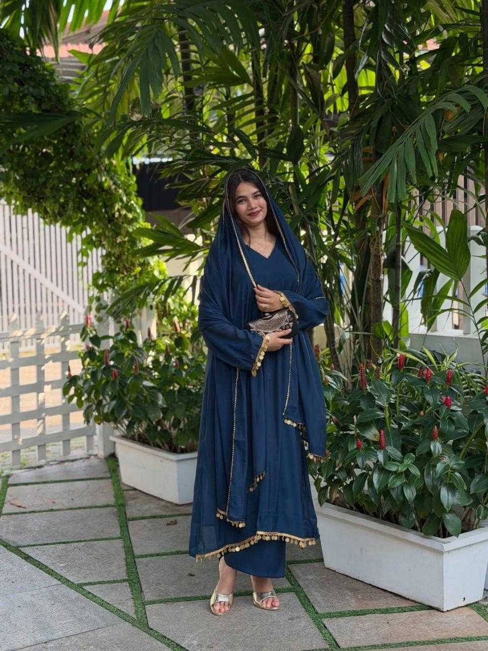 Chanderi Silk Party Gown