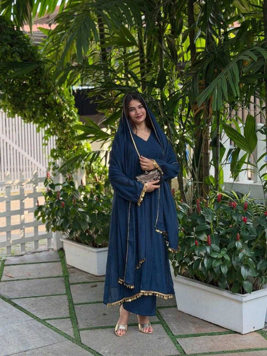 Chanderi Silk Party Gown