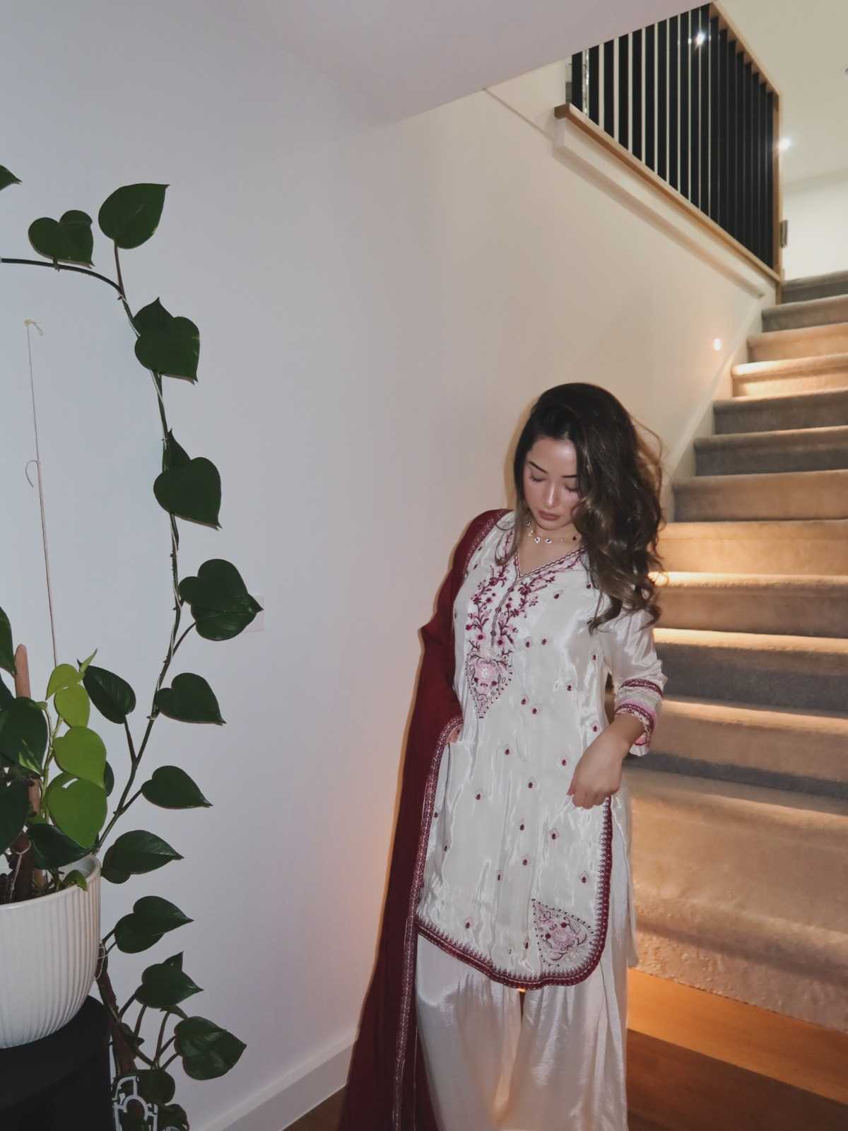 Heavy Roman Silk Ladies Suit