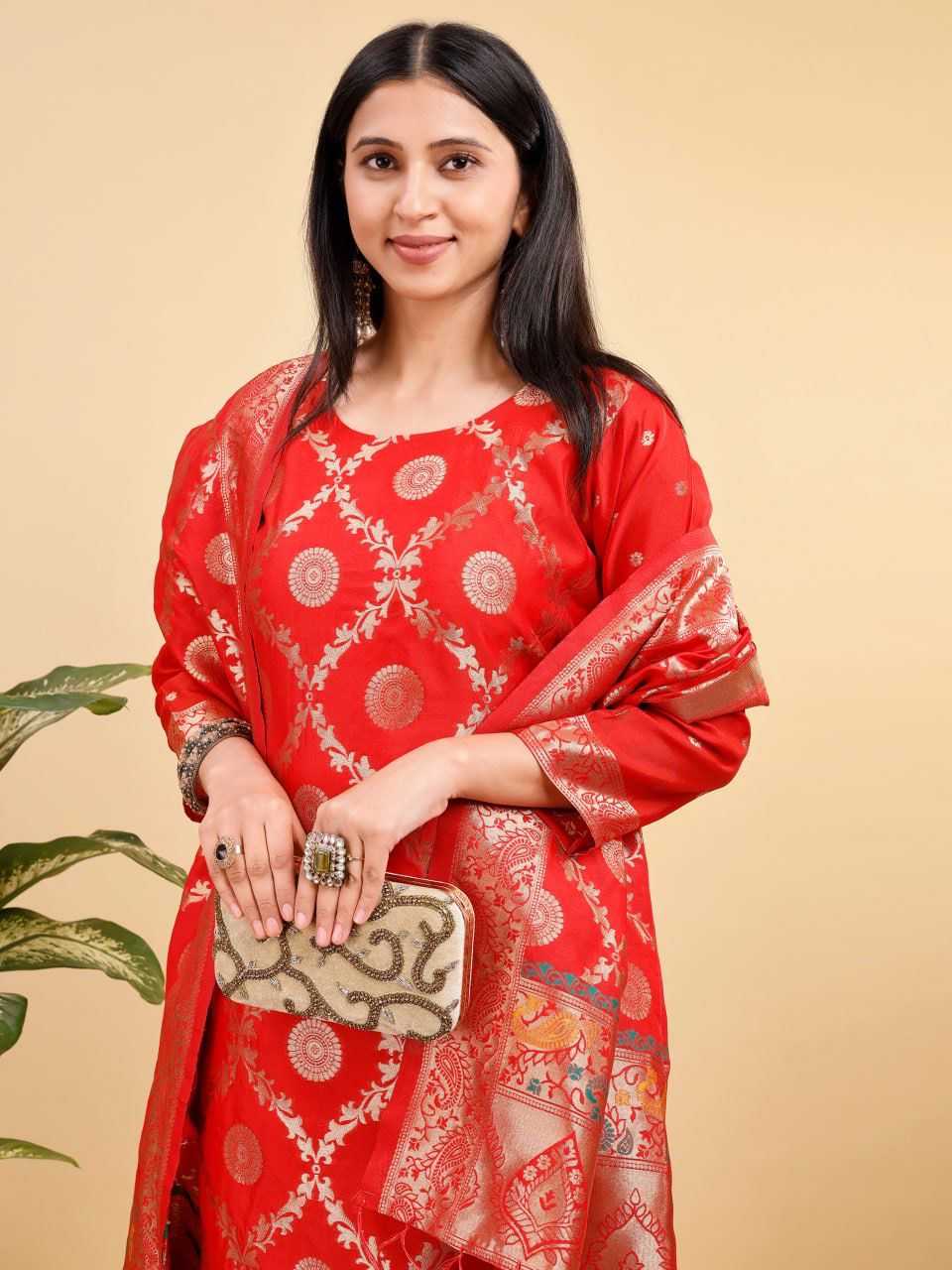 Banarasi Soft Silk Designer Kurti