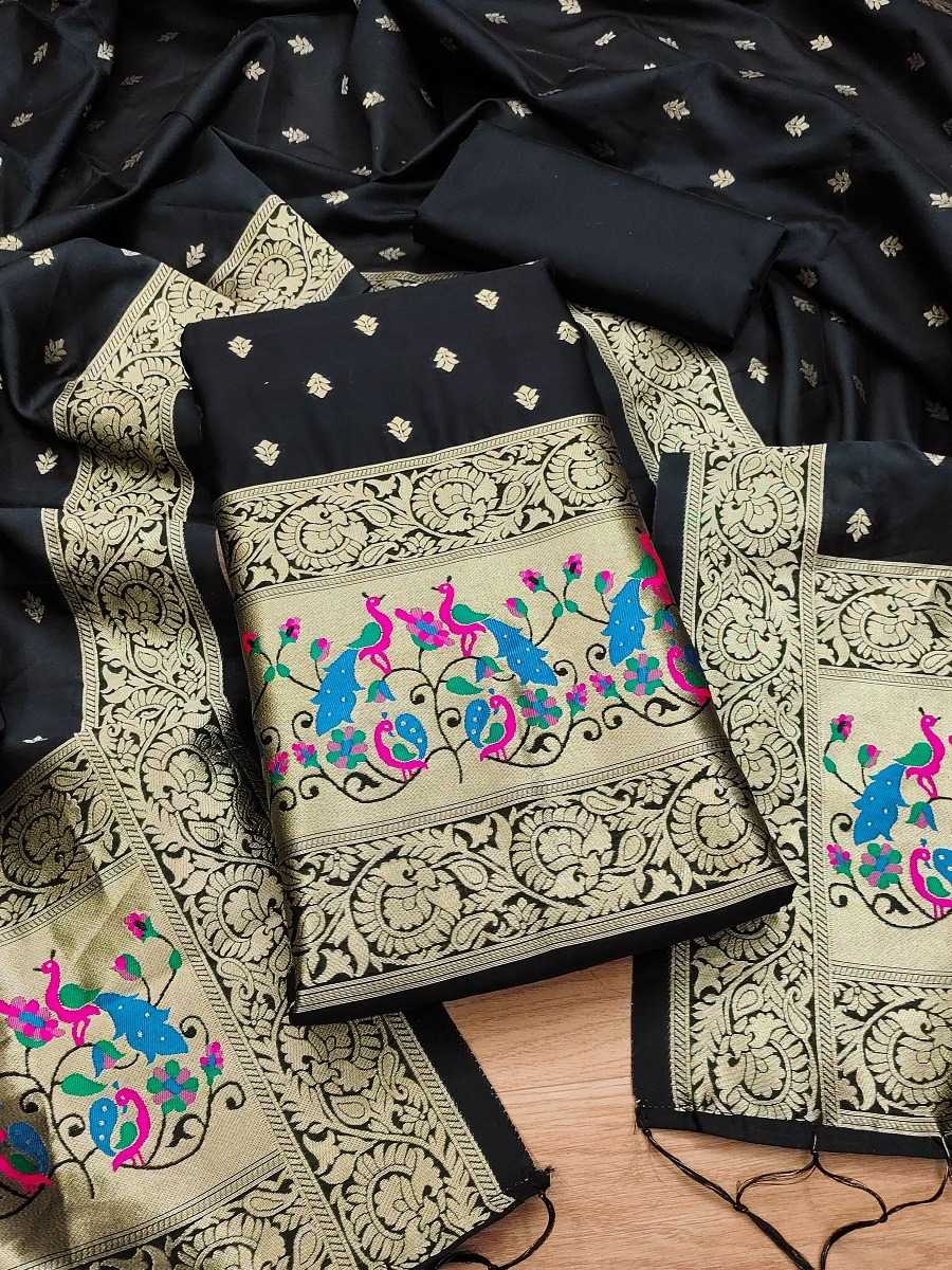 Pure Banarasi Soft Silk Zari Work Suit