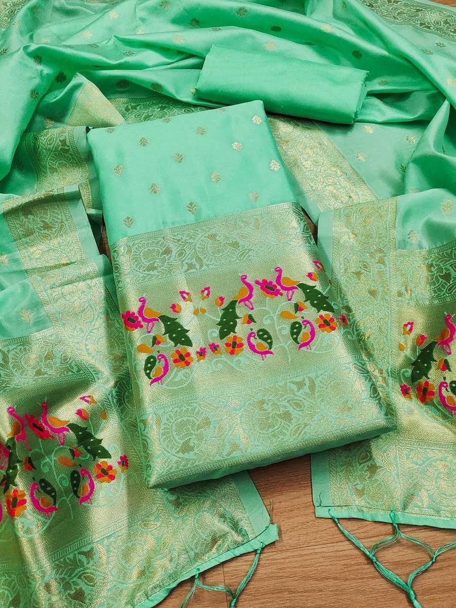 Pure Banarasi Soft Silk Zari Work Suit