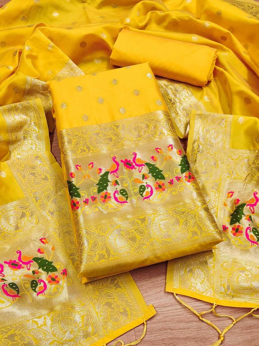 Pure Banarasi Soft Silk Zari Work Suit