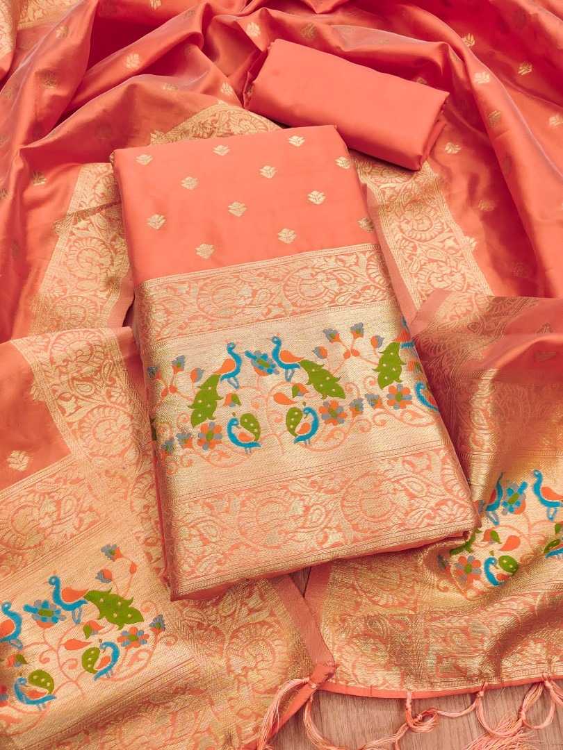 Pure Banarasi Soft Silk Zari Work Suit