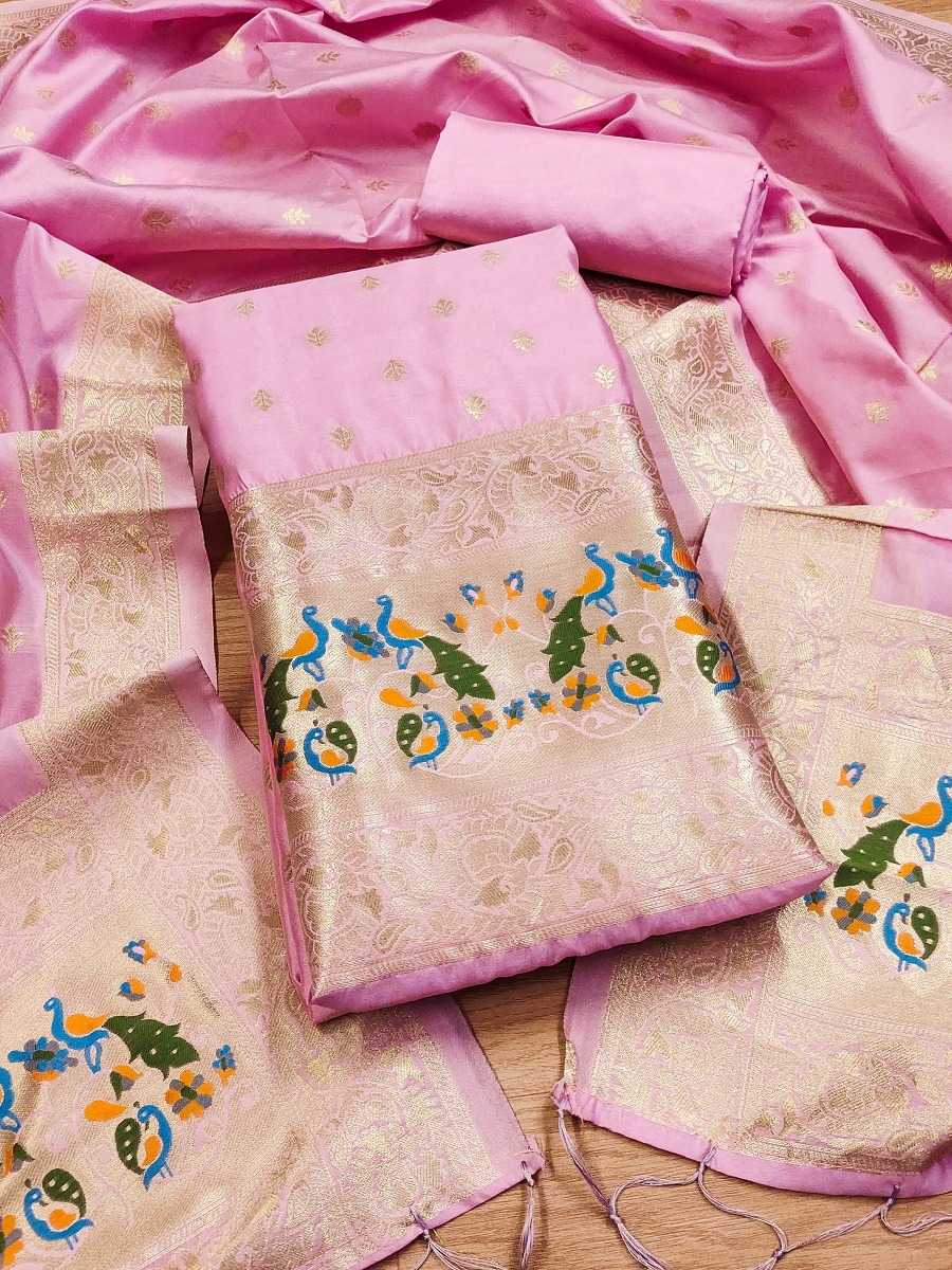 Pure Banarasi Soft Silk Zari Work Suit