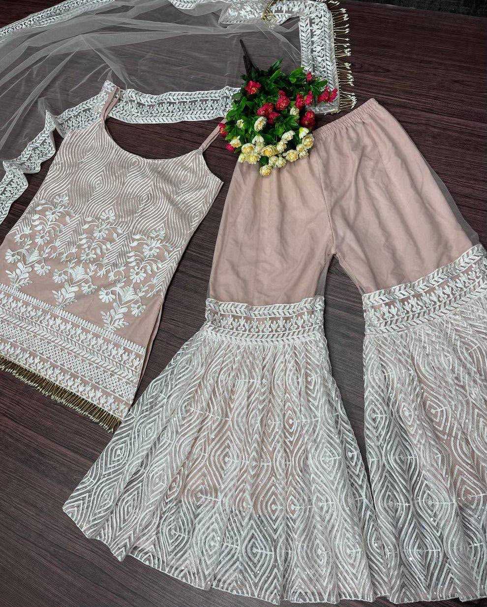 Organza Embroidery Suit