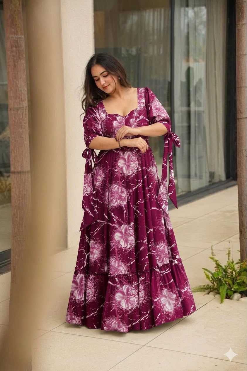 Rayon Printed Gown