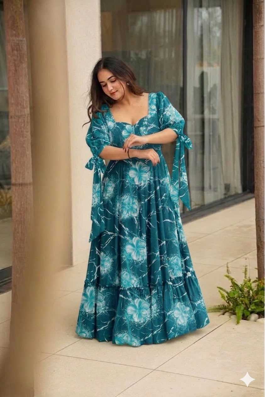 Rayon Printed Gown