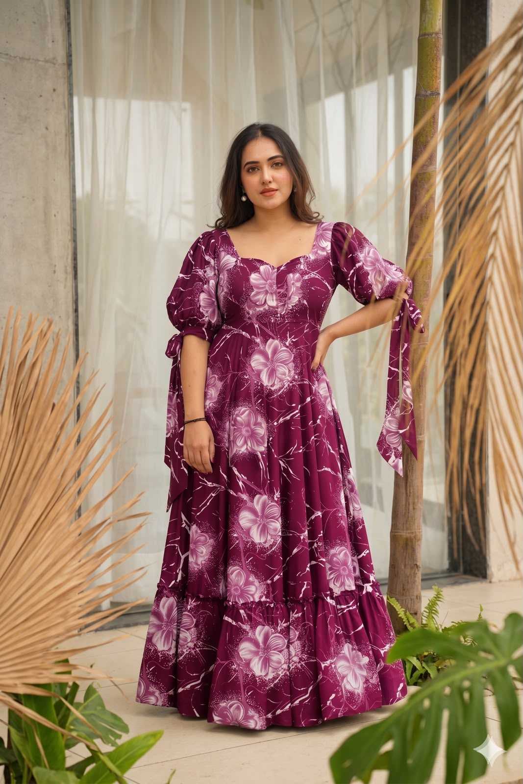 Rayon Printed Gown