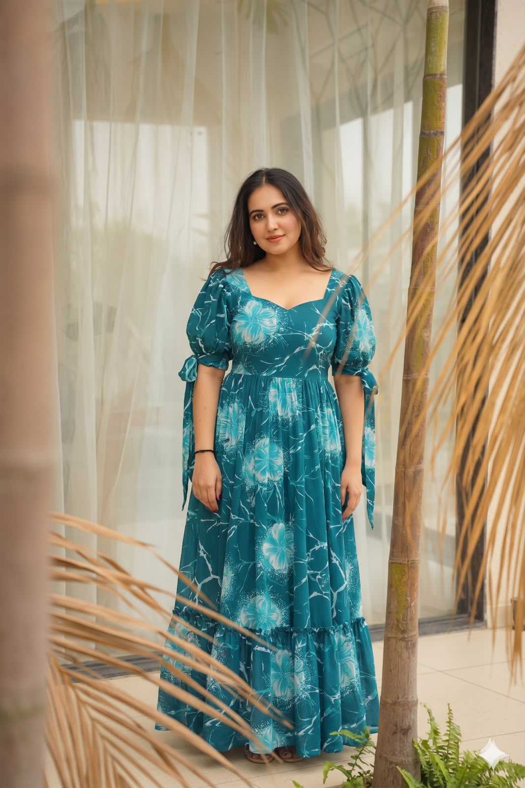 Rayon Printed Gown